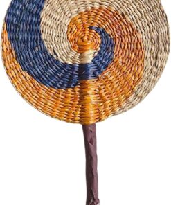 Large Handheld Fan Seagrasses Handmade Woven Fan Natural Decorative Fan for Home Wall Decoration